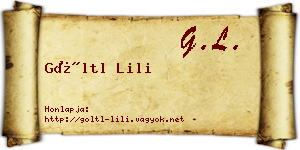 Göltl Lili névjegykártya